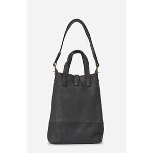 New Parker Clay Valley Wine Tote Leather Black Cylindrical Two Bottles